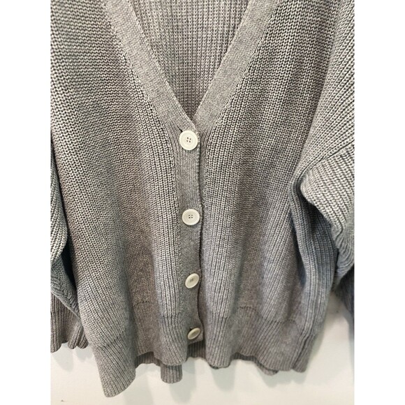 Outerknown Cardigan Mens Sz M/L Gray Knit Organic Cotton Alpaca Blend - Picture 4 of 8